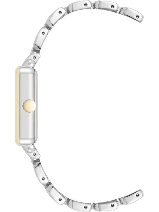 Nine West Women Silver Gold Analog Japanese Quartz Modern Square Bracelet Watch main image 4